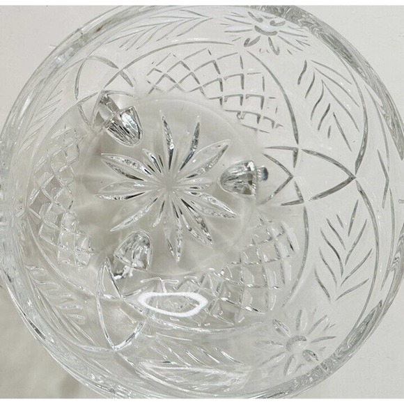 Vtg Footed Clear Crystal Glass 10" Pedestal Candy Bowl Dish with Steeple Lid - Picture 7 of 9